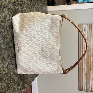 Michael Kors White logo Shoulder bag